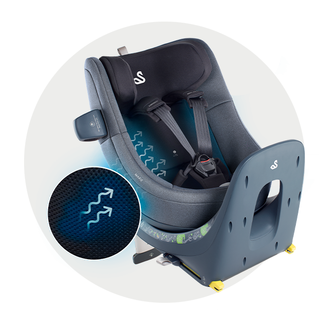 Albert baby car seat, picture of the harness system