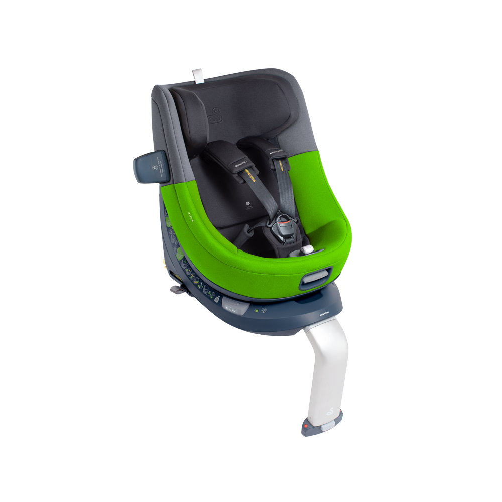 Fabric color green/grey of the i-Size car seat red