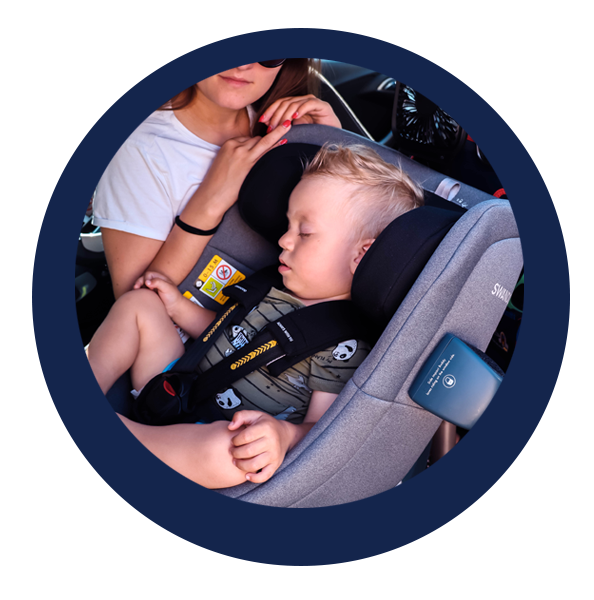 Swandoo's rotating car seat, Marie, achieved a five-star safety performance in rear-facing position