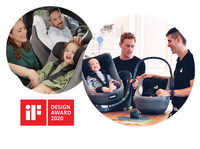 Awarded with the presitigous Design Award 2020, Swandoo's rotating car seat, Marie 3, wins best in category at ADAC tests.